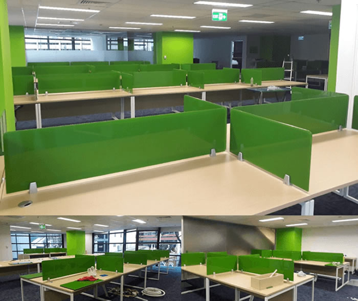 Vách ngăn bàn làm việc bằng kính Vinh Nghệ An